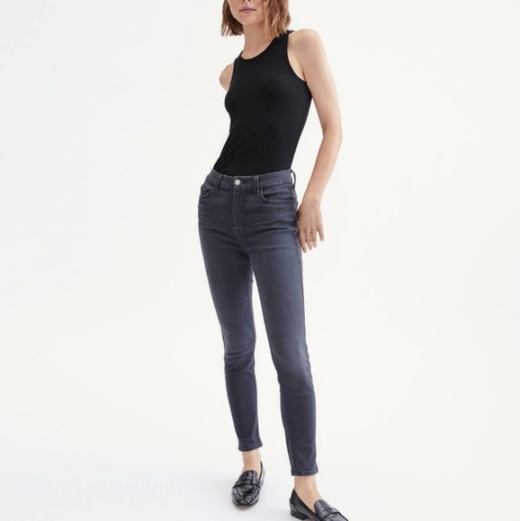 7 For All Mankind Denim - 7 FOR ALL MANKIND DENIM HIGH WAIST ANKLE SKINNY IN EVENING GREY